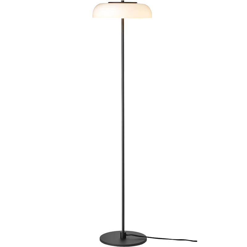 Blossi Vloerlamp, Zwart / Opaal