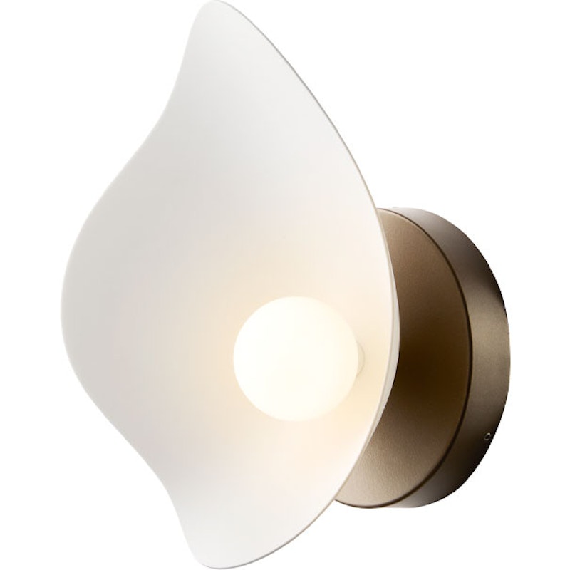 Florii 1 Wandlamp, Dark Bronze / Wit