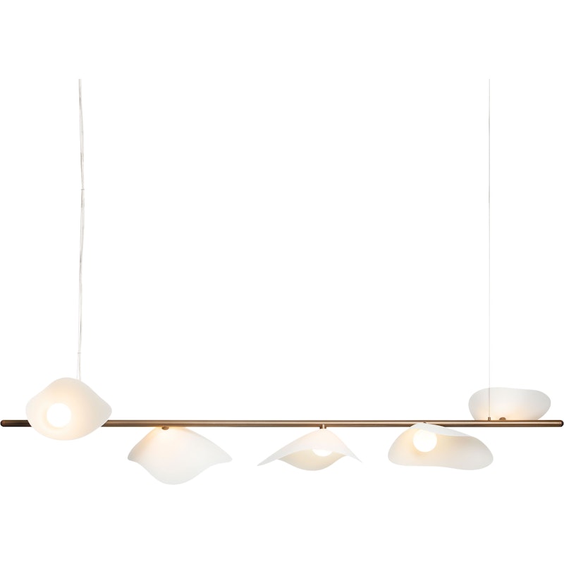 Florii 5 Hanglamp, Dark Bronze / Wit