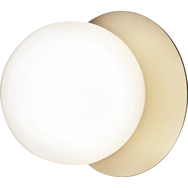 Liila 1 Wand-/Plafondlamp 165 mm, Nordic Gold / Opaal