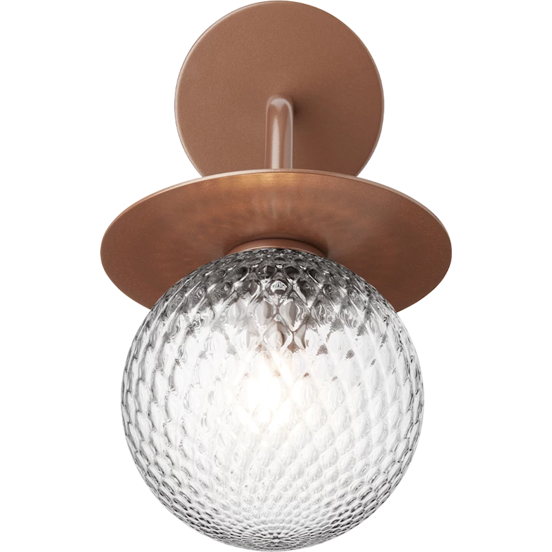 Liila Wandlamp Voor Buiten, Donkerbrons / Doorzichtig