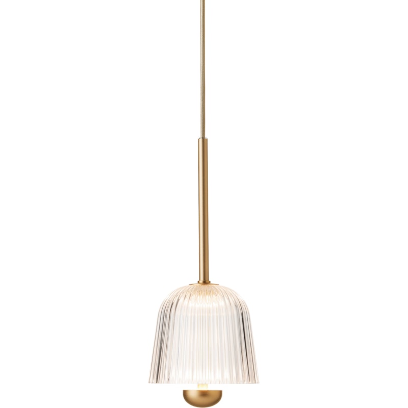 Asteea 1 Hanglamp, Satin Brass / Doorzichtig