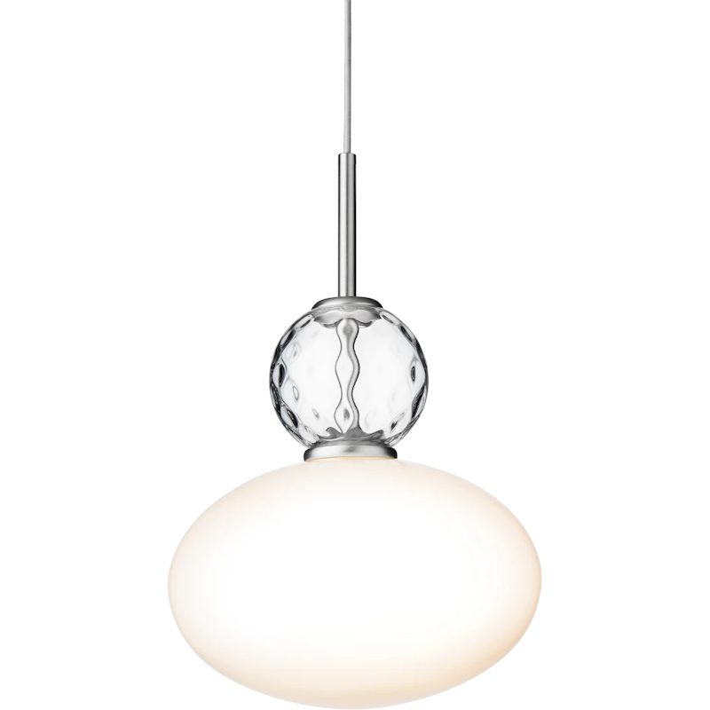 Rizzatto 32 Hanglamp, Zilver / Opaal