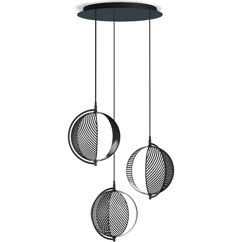 Mondo Triplette Hanglamp Zwart