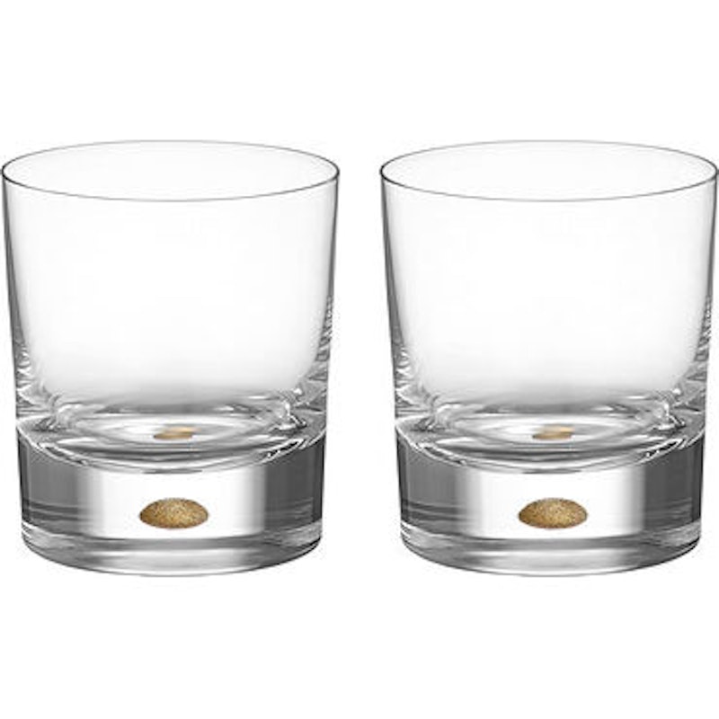 Intermezzo Whiskyglas Old fashioned Pak van 2 25 cl, Goud