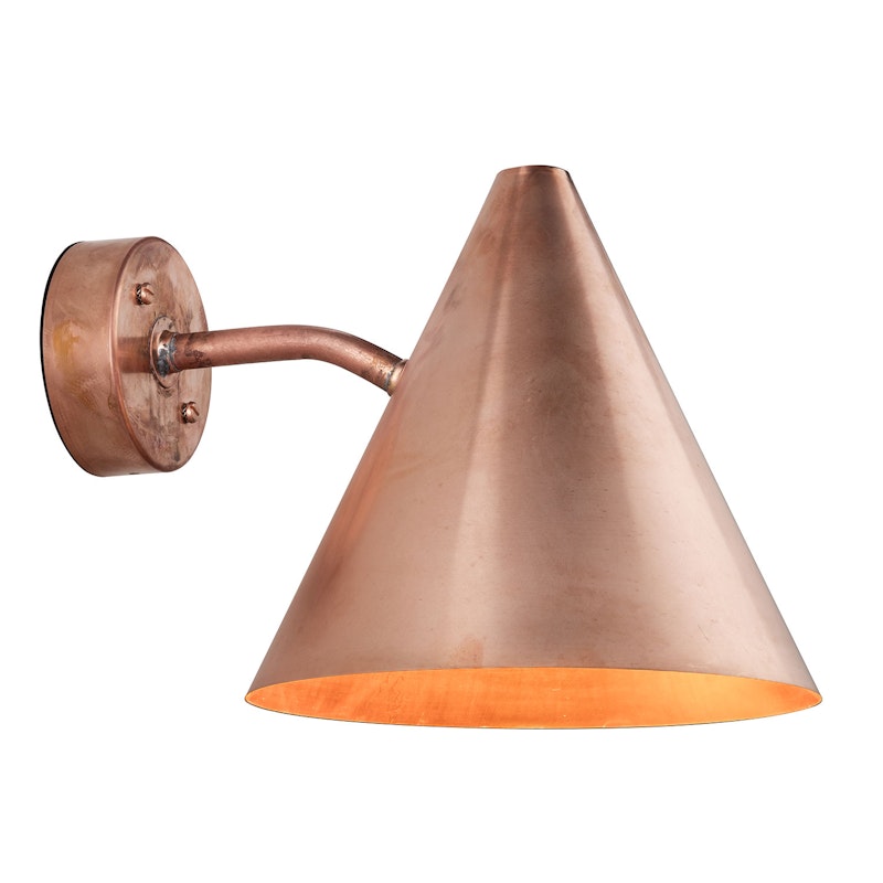 Tratten Wandlamp, Ruw Koper
