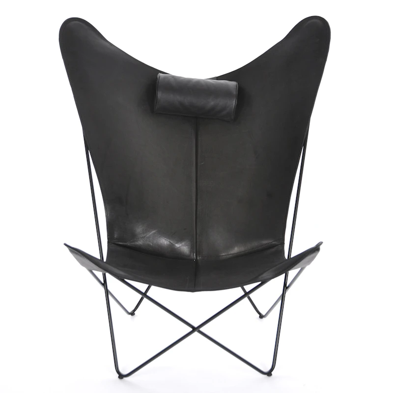 KS Armchair, Black Base, Black Leather