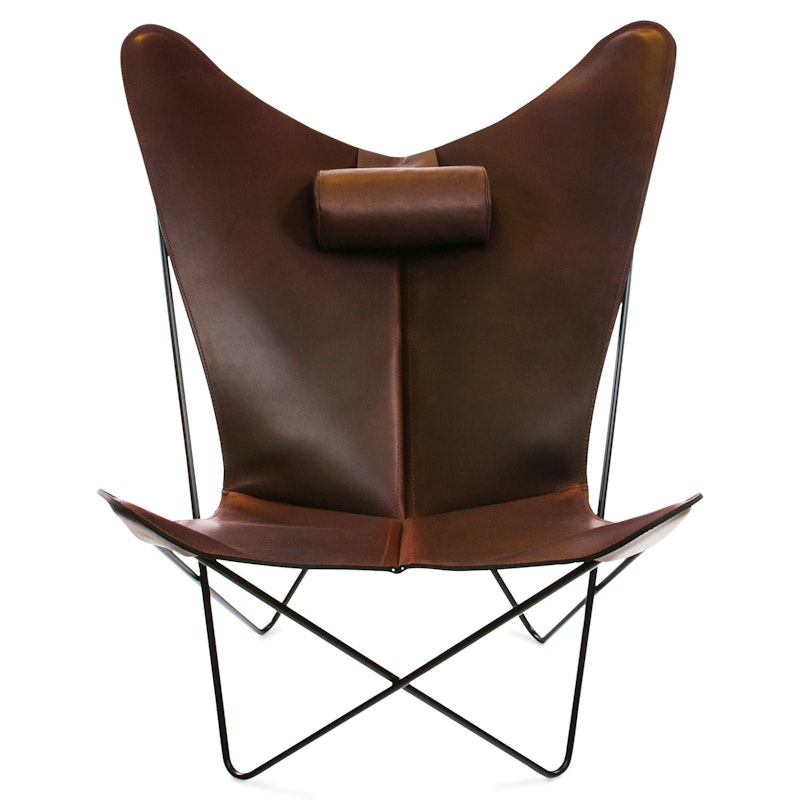 KS Armchair, Black Base, Mocha Leather