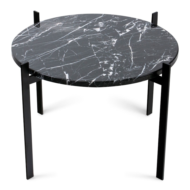 Single Deck Table, Black Base, Black Marble