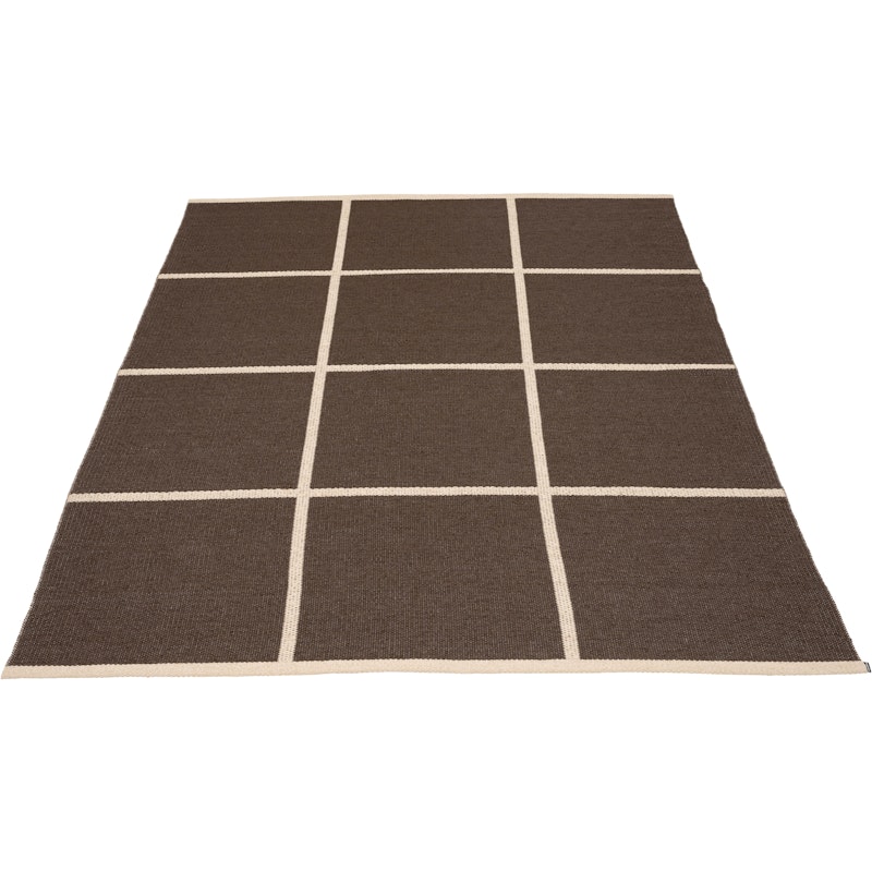 Criss Plastic Mat Dark Brown / Cream, 180x260 cm