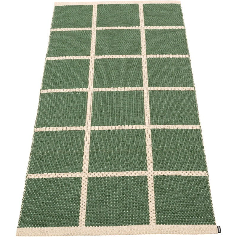 Criss Plastic Mat Leaf / Cream, 70x150 cm