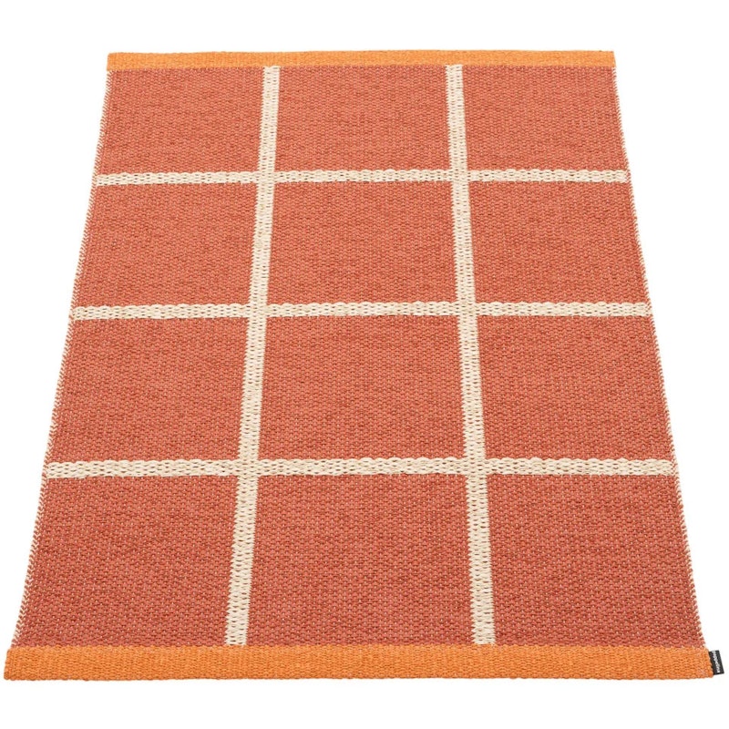Criss Pop Plastic Mat 70x100 cm, Brick / Cream / Pale Orange