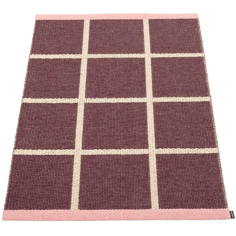 Criss Pop Plastic Mat 70x100 cm, Burgundy / Cream / Piglet