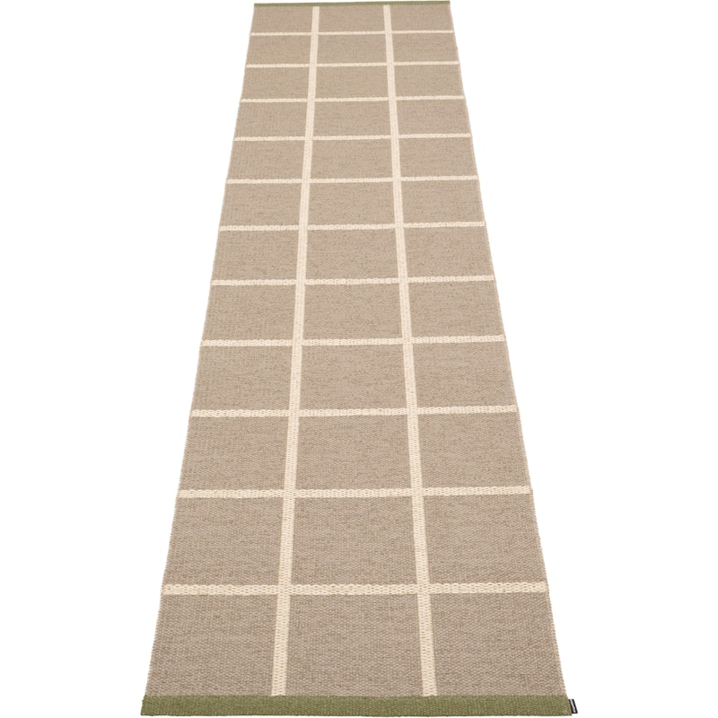 Criss Plastic Mat Potato / Cream / Pine, 70x300 cm