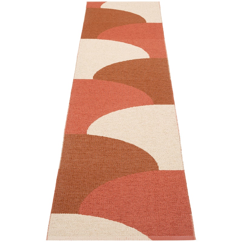 Hill Vloerkleed 70x270 cm, Brick / Rust / Cream