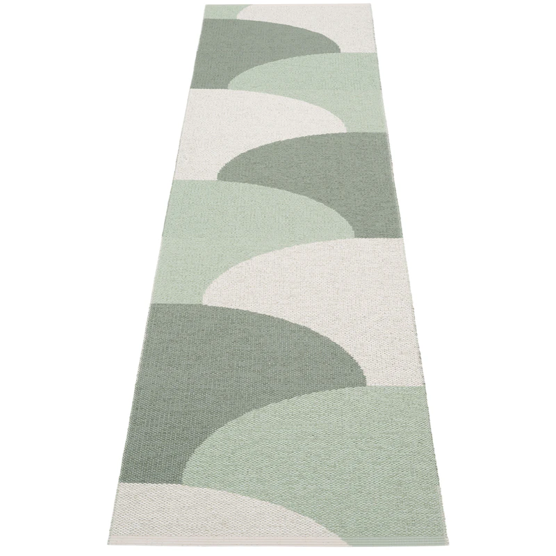 Hill Vloerkleed 70x270 cm, Army / Misty Mint / Fossil Grey