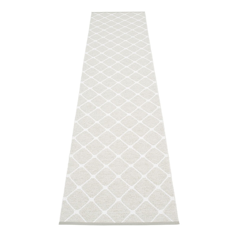 Rex Rug 70x430 cm, Fossil/White