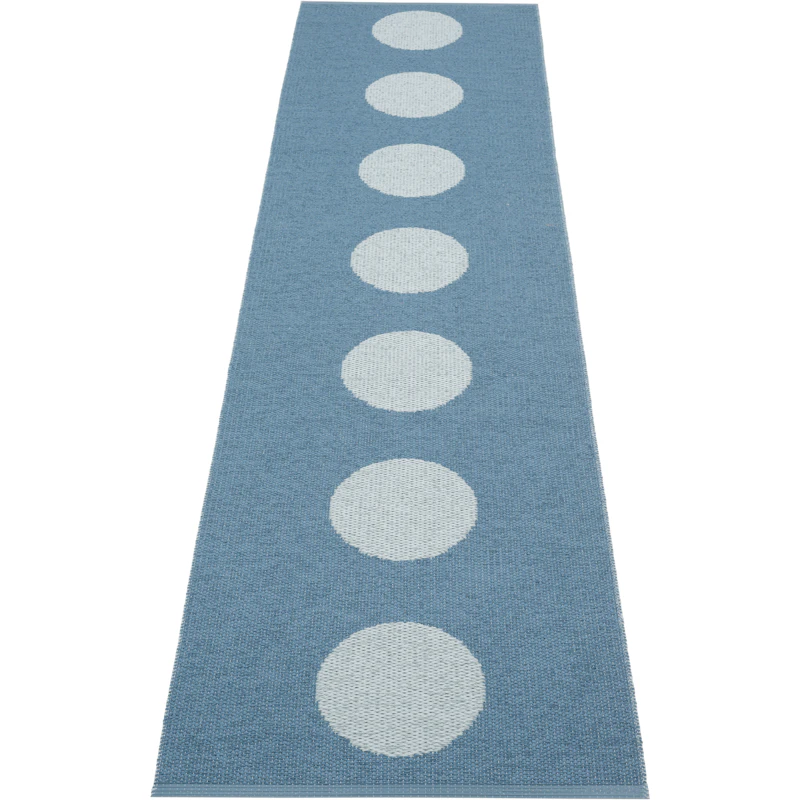 Vera Pop Vloerkleed 70x280 cm, River Blue / Blue Fog