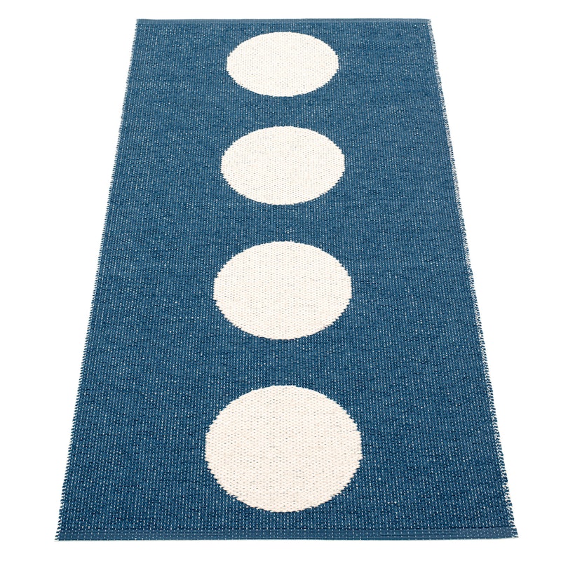 Vera Rug 70x150cm, Blue/Vanilla