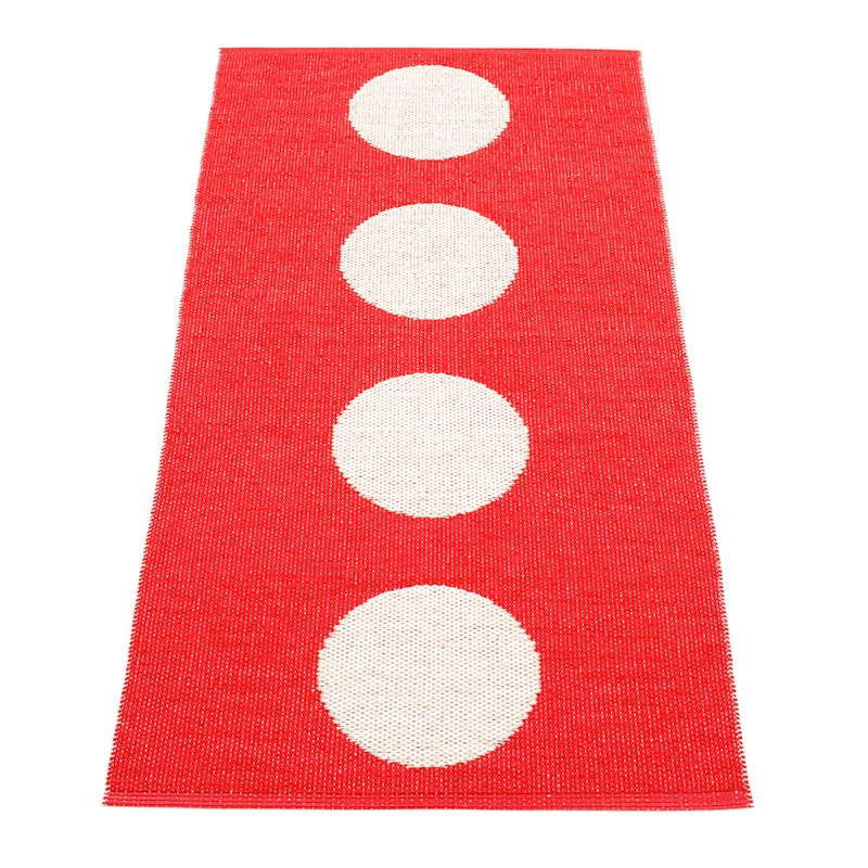 Vera Rug 70x150 cm, Red/Vanilla