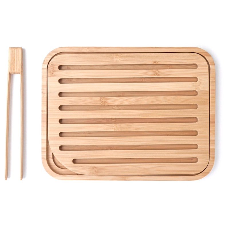 Snijplank Met Tang Bamboe, 20x26 cm