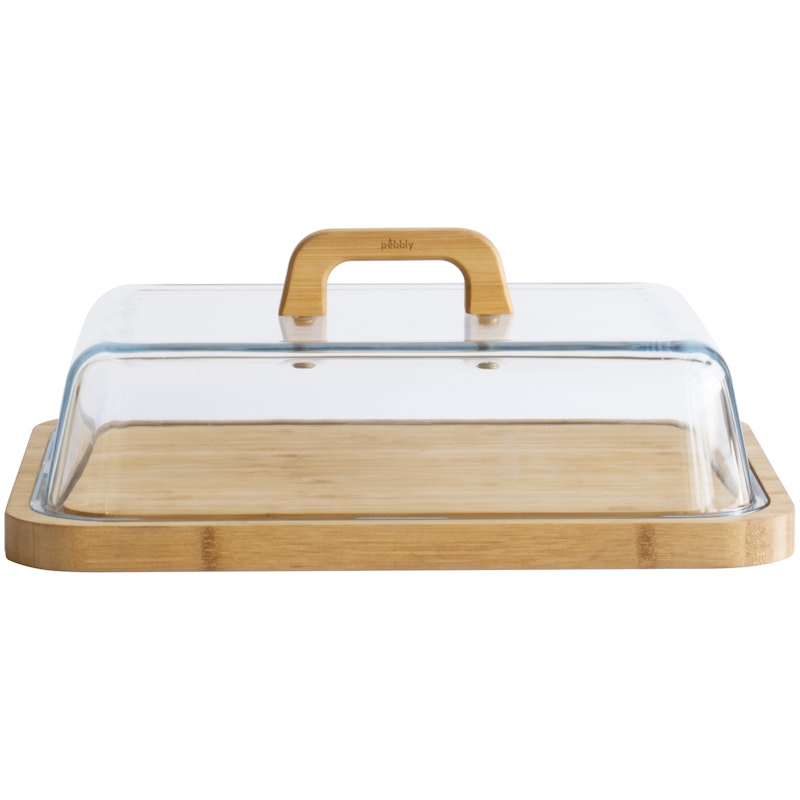 Kaasstulp 25x35 cm, Bamboe / Glas