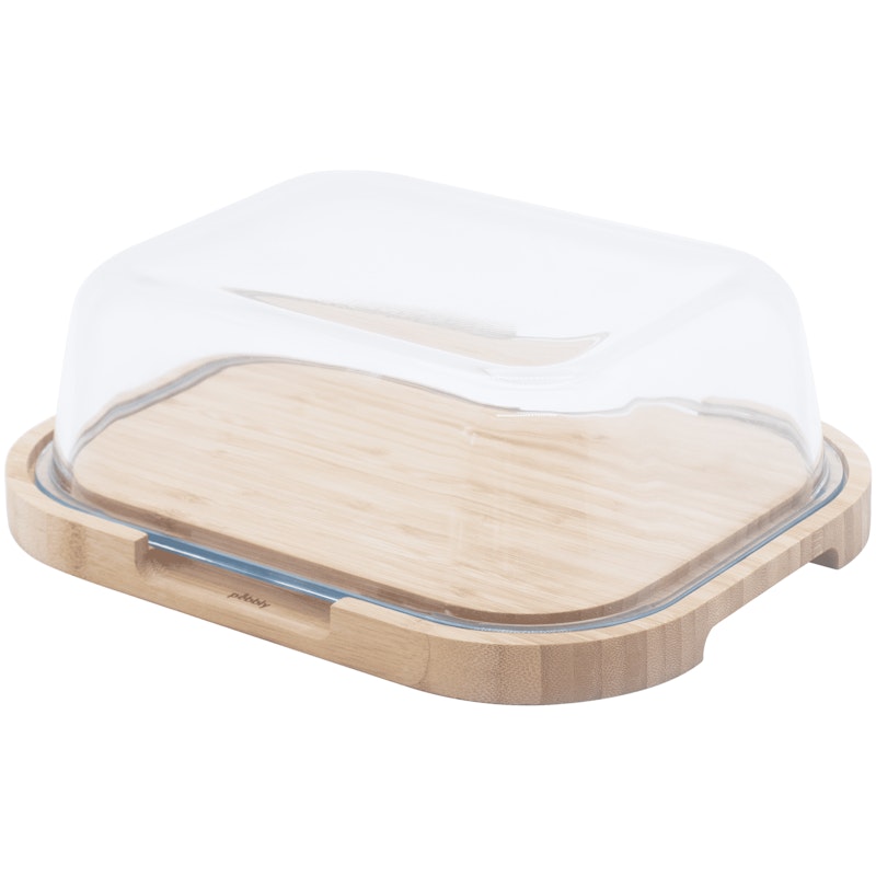 Kaasstulp 21,5x27 cm, Bamboe / Glas