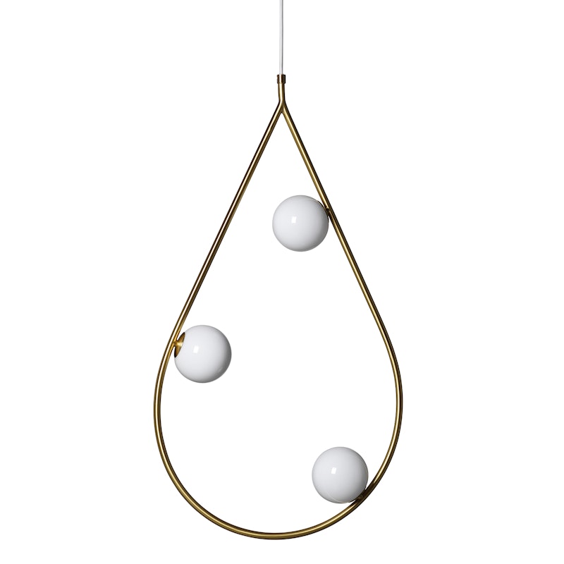 Pearls 80 Pendant, Brass