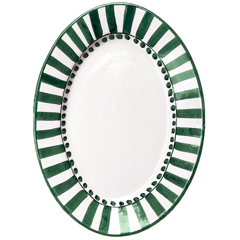 Riviera Serveerschaal Ovaal 37 cm, Groen