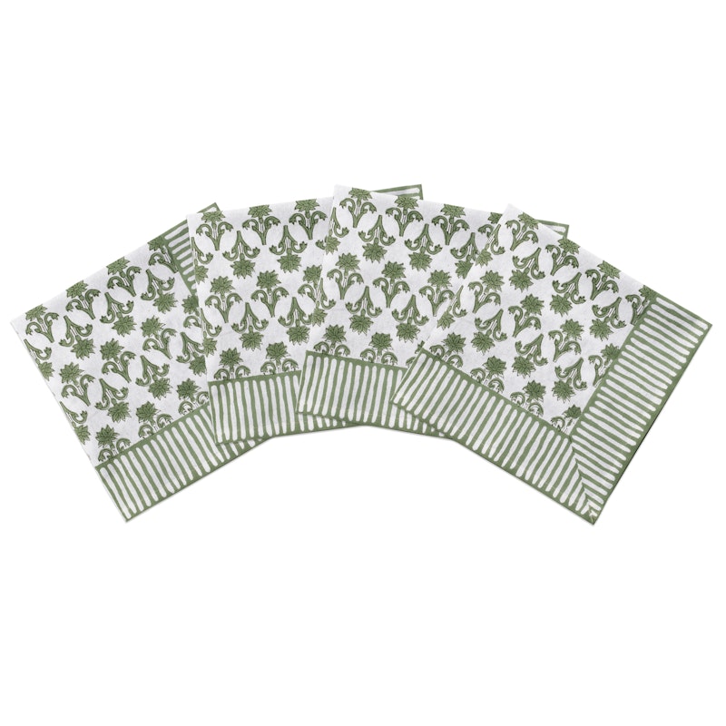 Lily Servet 45x45 cm Pak van 4, Groen