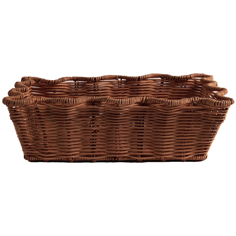 Scallop Mand 20x30 cm, Donkerbruin