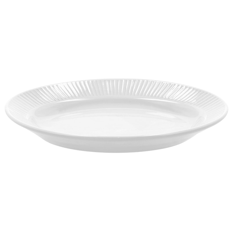 Plissé Serveerschaal Wit, 15x22 cm