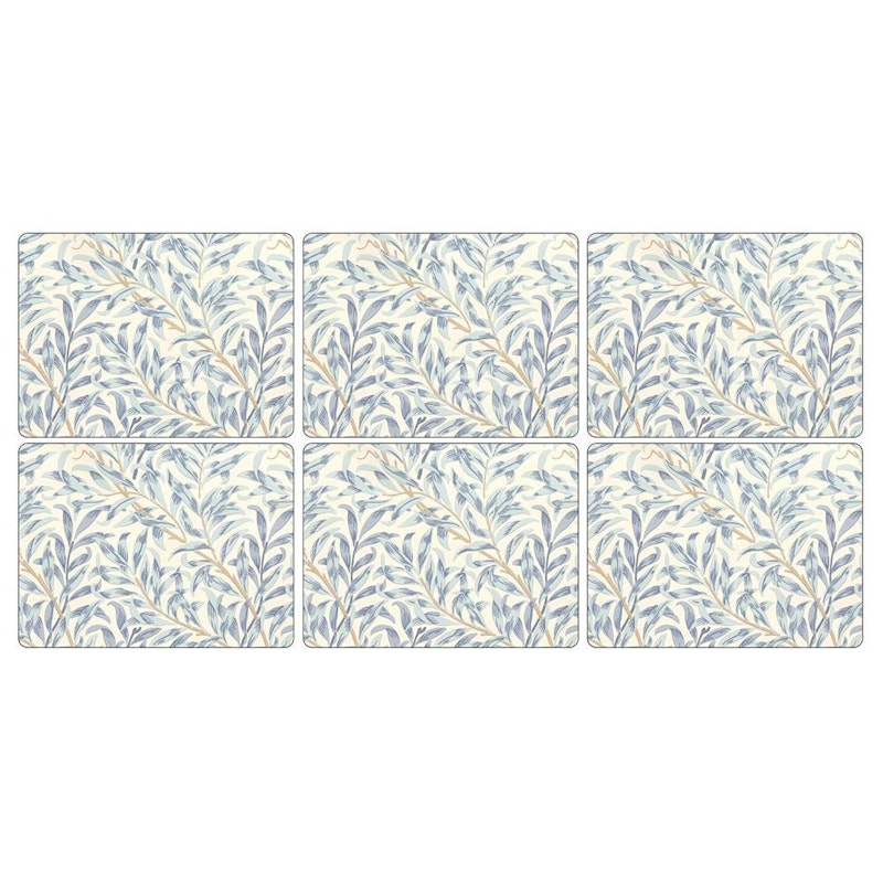 Willow Bough Blue Placemats 23 x 30, Set van 6