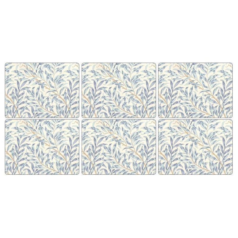 Willow Bough Blue Placemats 23 x 30, Set van 6