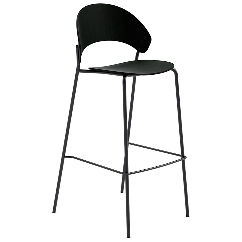 Dosina Barkruk 75 cm, Zwart Eiken