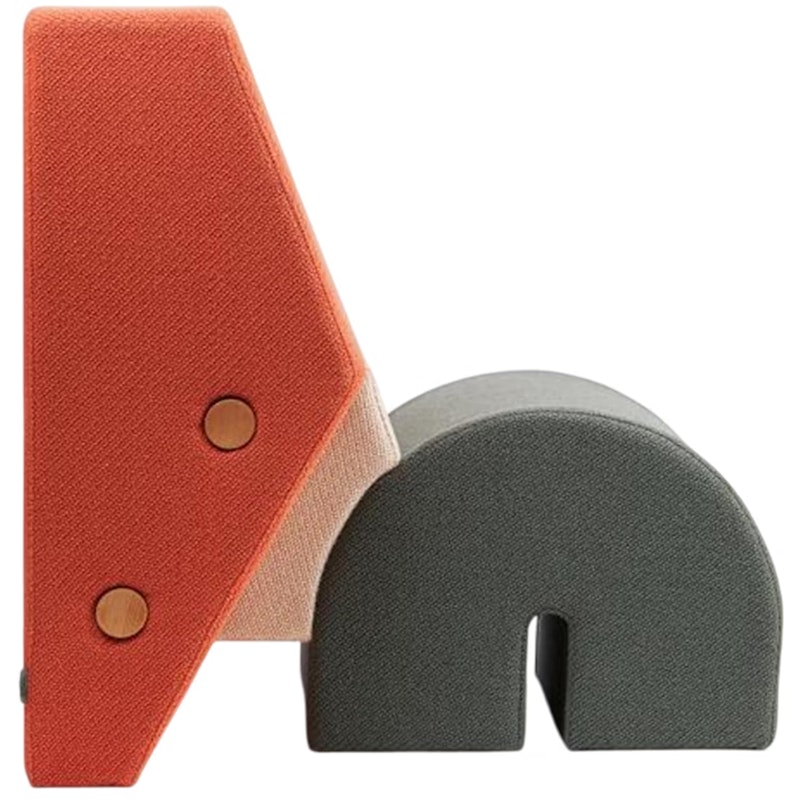 Keystone Ligstoel Perzikkleurig / Gebroken Wit / Grijs