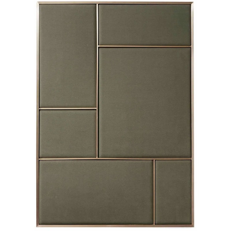 Nouveau Pin Prikbord Groot, Messing / Oyster Grey