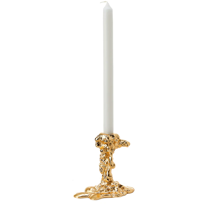 Drip Kaarshouder 25 cm, Goud