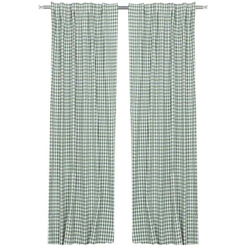 Curtain length 2 pack Bella 120x250cm green/white recycling multiband