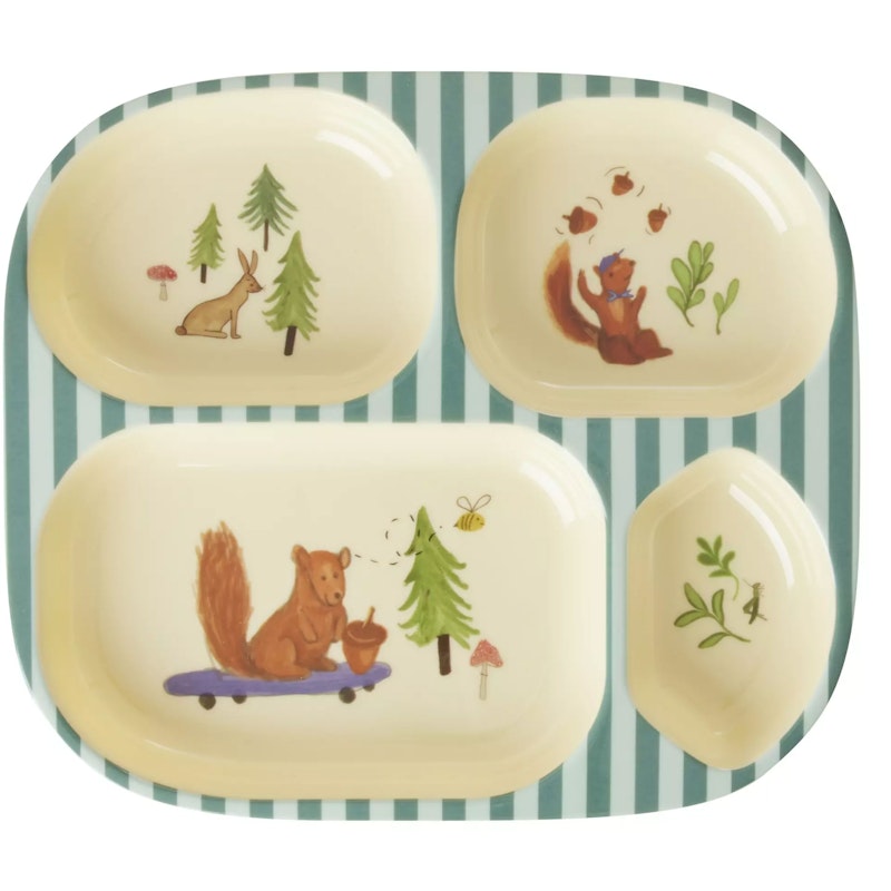 Melaminebord Met 4 Vakken, Blue Happy Forest