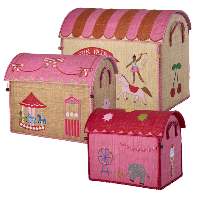 Opbergmand 3 Stuks, Pink Fun Fair