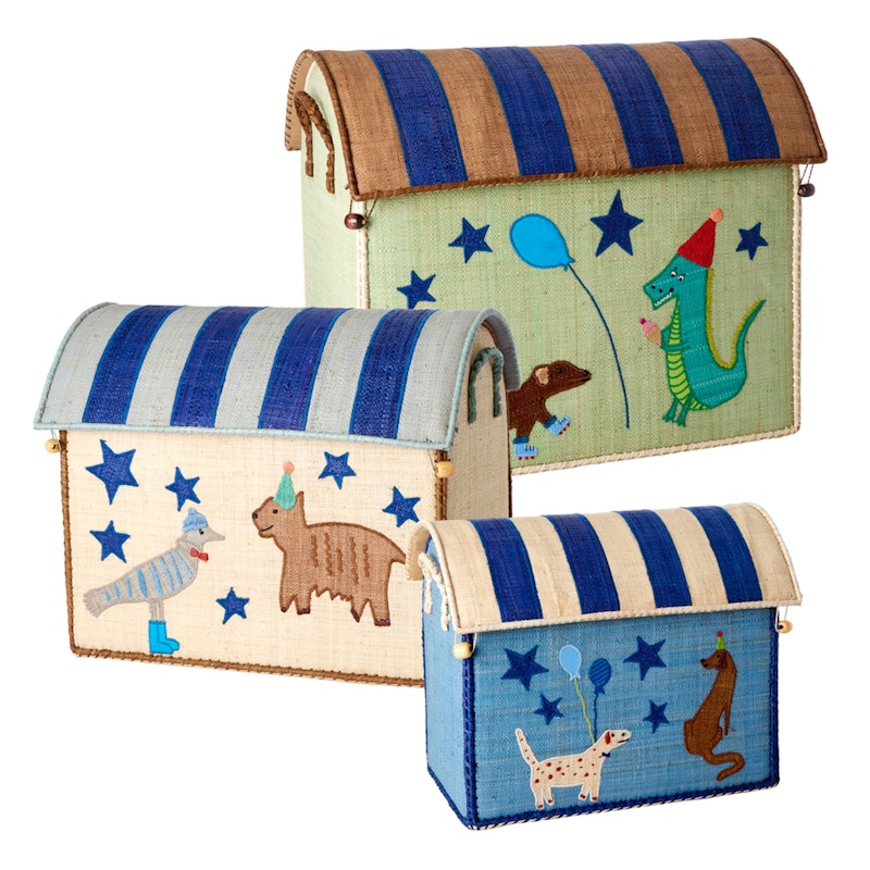 Opbergmand 3 Stuks Party Animal, Blauw
