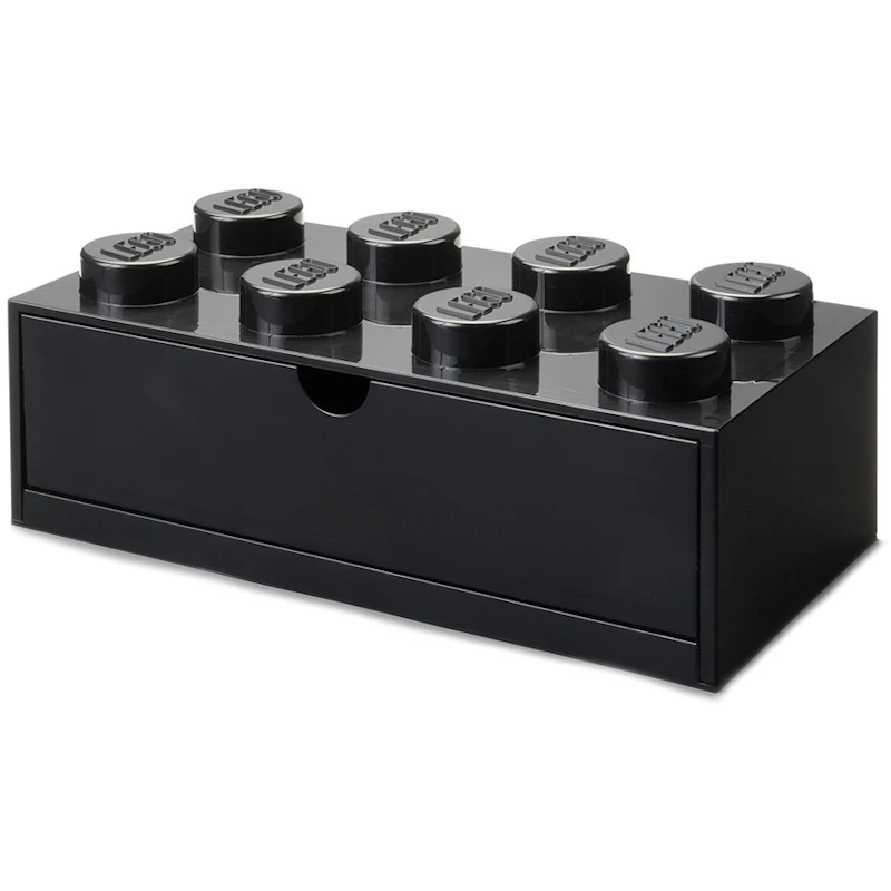 LEGO® Opslag met Lade 8 Knoppen, Zwart