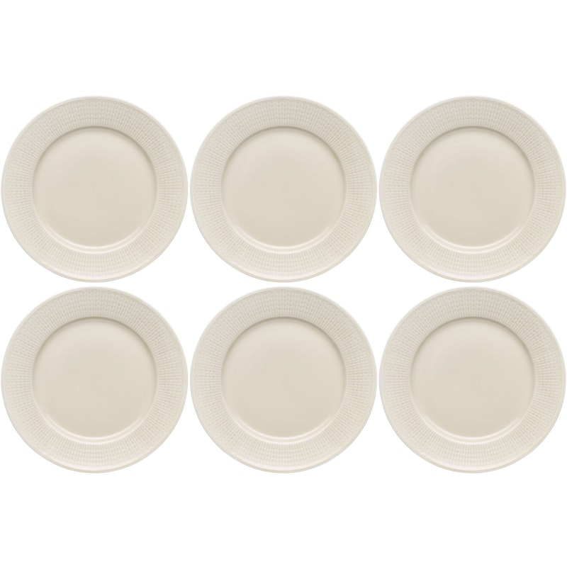 Swedish Grace Bord 27 cm Pak van 6, Oat (Beige)