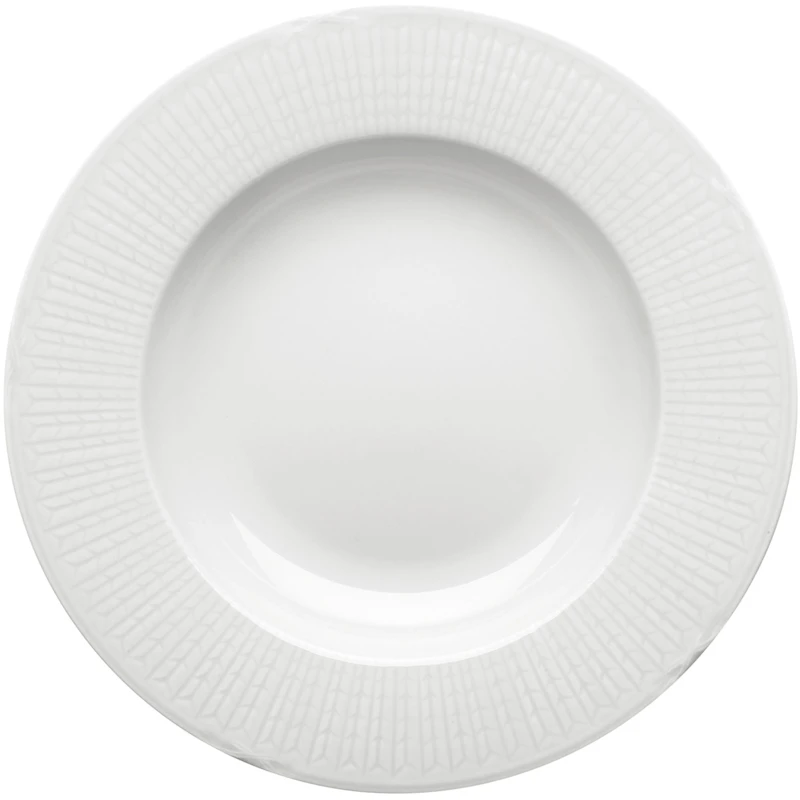 Swedish Grace Diep Bord 25 cm, Sneeuwkleurig