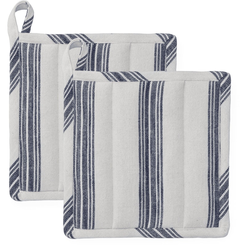 Garn Pannenlap 22x22 cm Pak van 2, Blauw