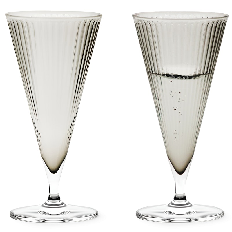 Grand Cru Nouveau Champagneglas 20 cl Pak van 2, Rookgrijs