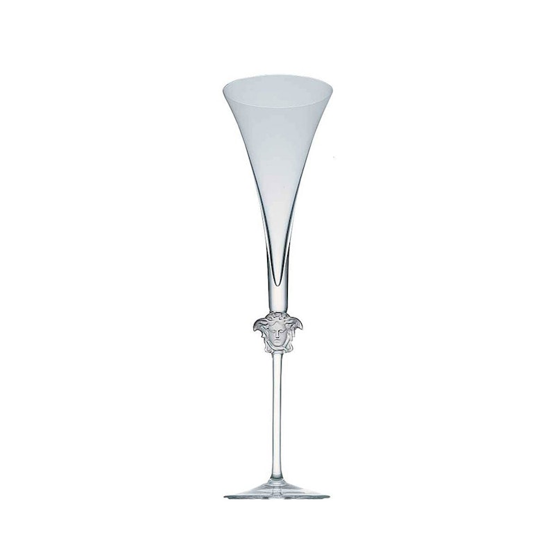 Versace Medusa Luminere Champagne Flute, Clear