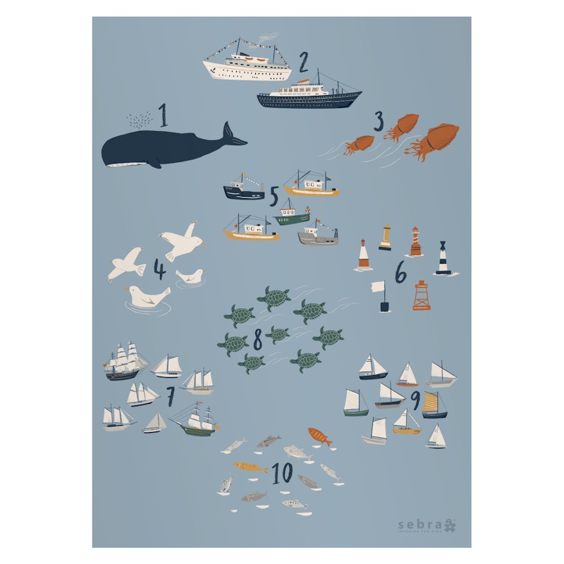 Poster With Numbers, Seven Seas