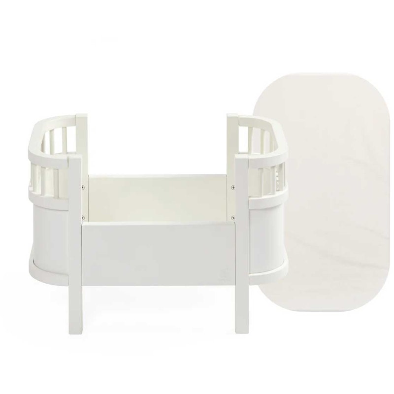 Poppenbed Met Mattras, Classic White